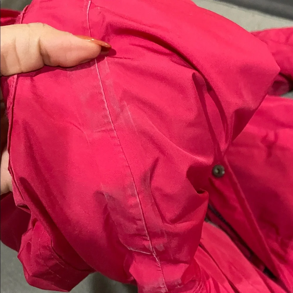 Lands' End Kids Pink Hooded Down Puffer Jacket grow a-longs